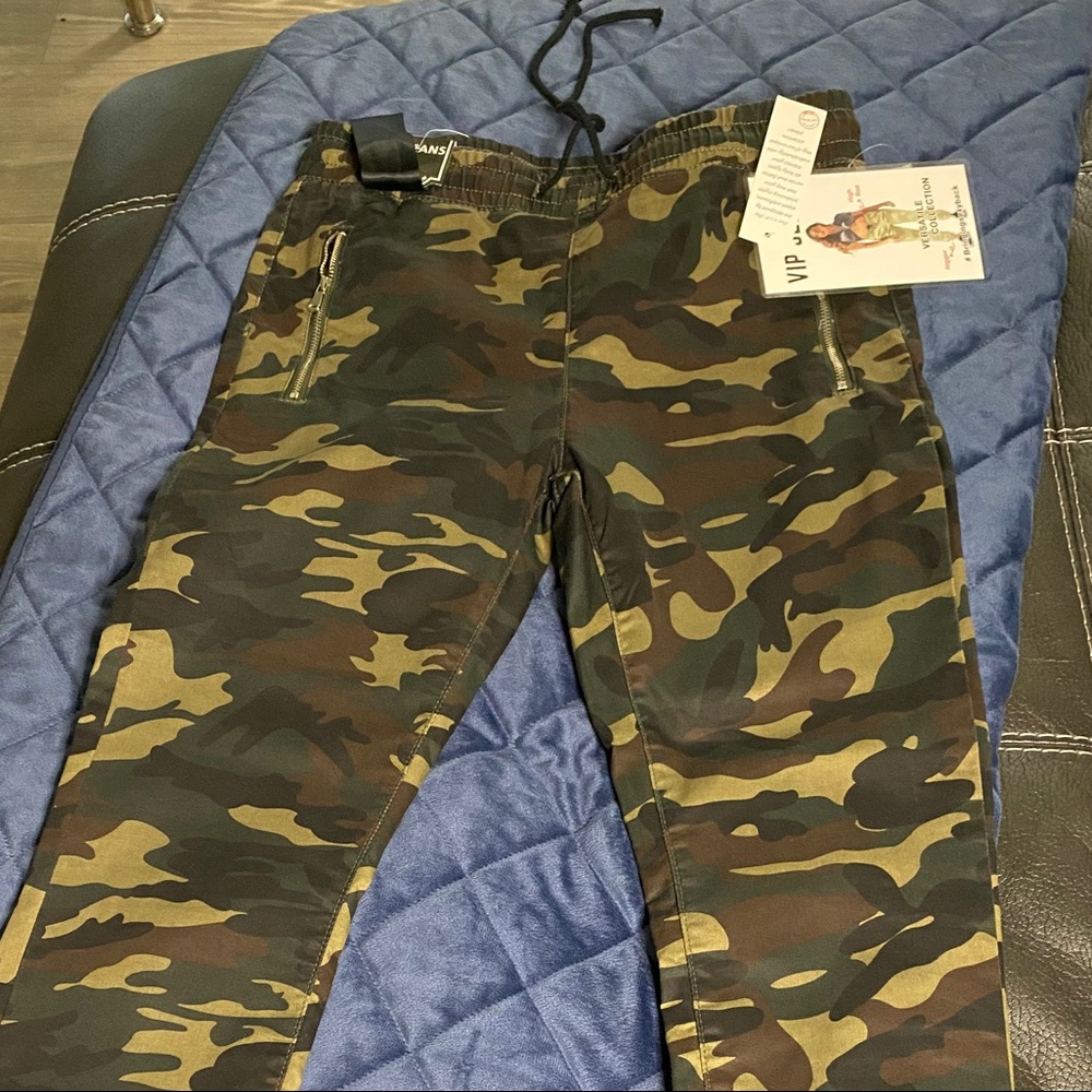 Army fatigue hi rise jeans